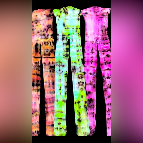 Tie Dye Art Handmade Tights OS - Picture 2 of 4